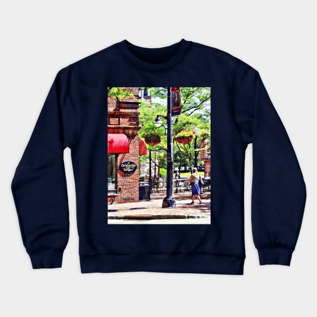 Corning NY - Charming Cafe Crewneck Sweatshirt by SusanSavad